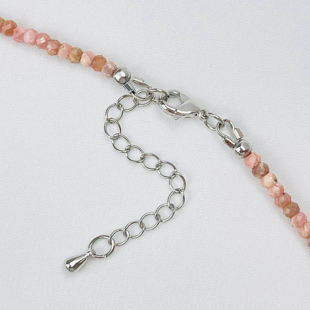 Чокер из Родохрозита и Жемчуга 42 см +