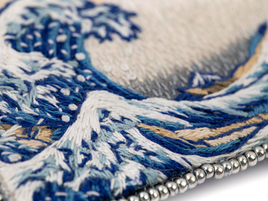 Набор для вышивания PANNA Живая картина MET-JK-2268 Брошь. Большая волна в Канагаве 5 х 6 см