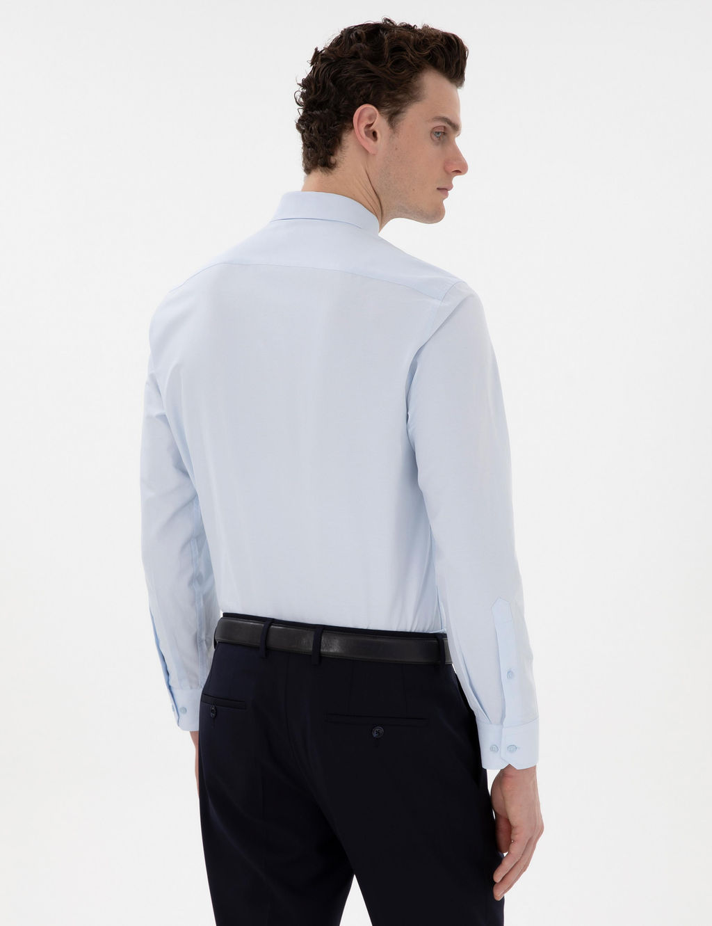 A__k Mavi Regular Fit Uzun Kollu Basic G_mlek