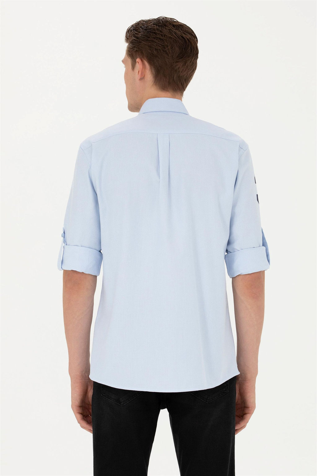 Мужская синяя рубашка с длинным рукавом - U.s. polo assn фото 5