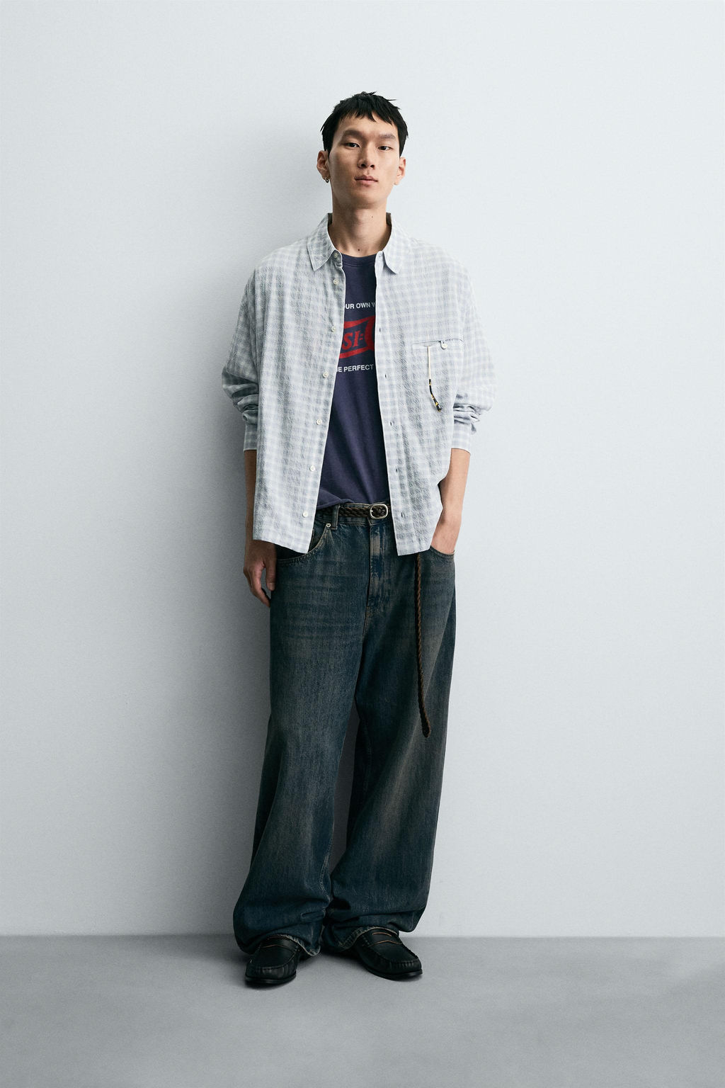 TEXTURED CHECK SHIRT