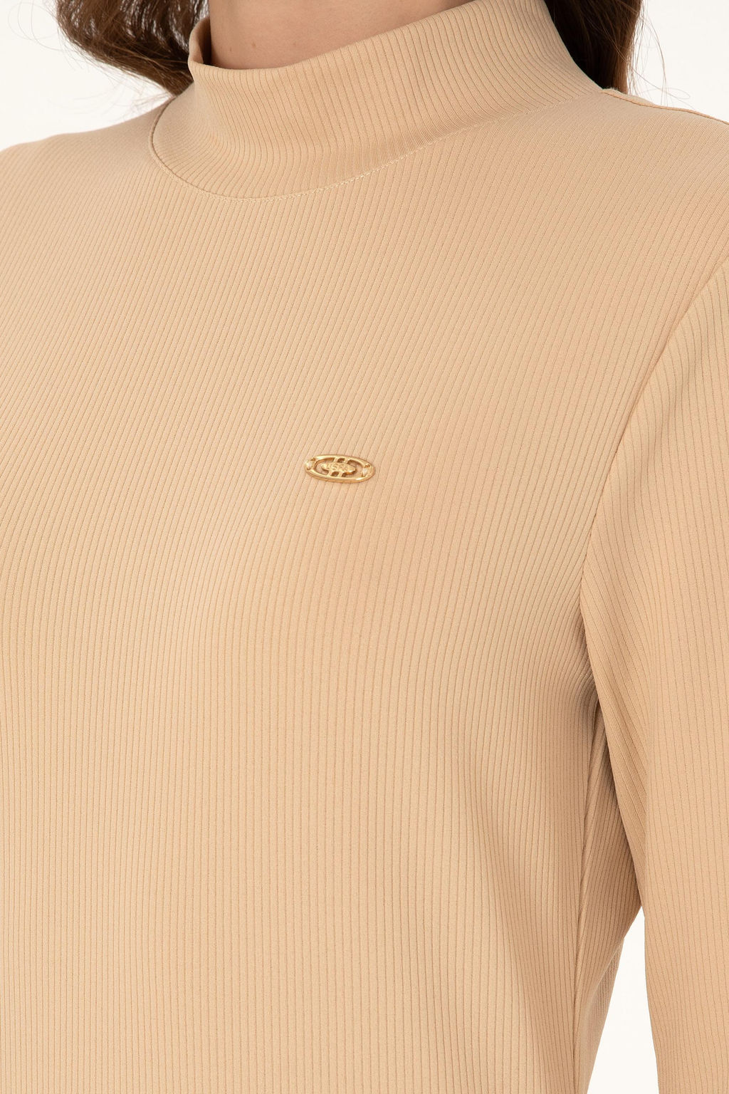 Женское трикотажное платье песочного цвета Неожиданная скидка в корзине - U.s. polo assn фото 6