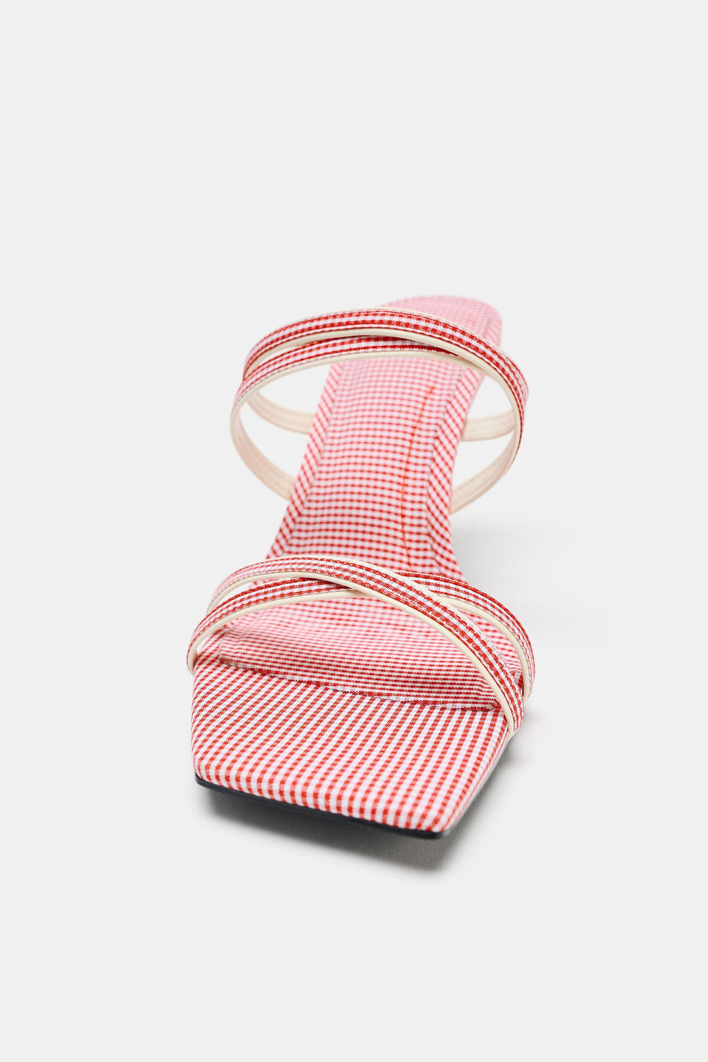 CHECK STRAPPY WEDGES - Zara фото 10