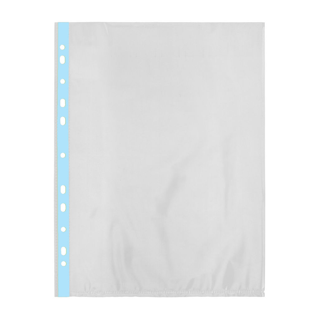 Expert Complete Premier Файл-вкладыш с цв. полоской A4 20 шт. 30 мкм глянцевый голубой EC290901