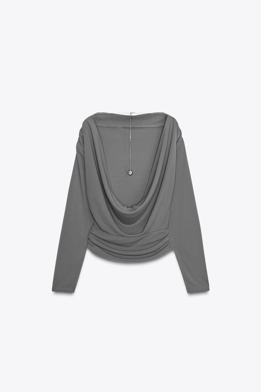 JEWEL DRAPED BACK TOP - Zara фото 6