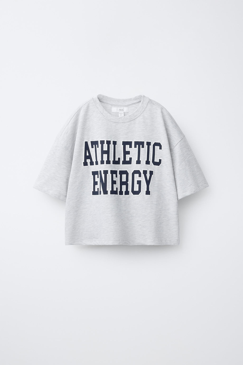 CAMISETA VARSITY TEXTO / Gris vigor? - Zara фото 3