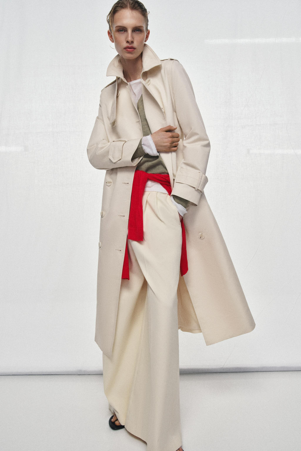 ZW COLLECTION BELTED TRENCH COAT - Zara фото 13