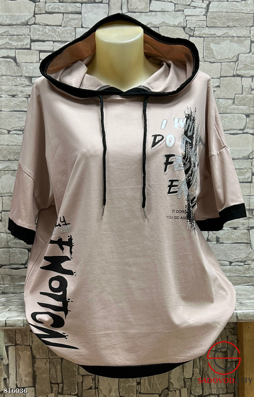 Футболка женская с капюшоном - Bruno фото 4