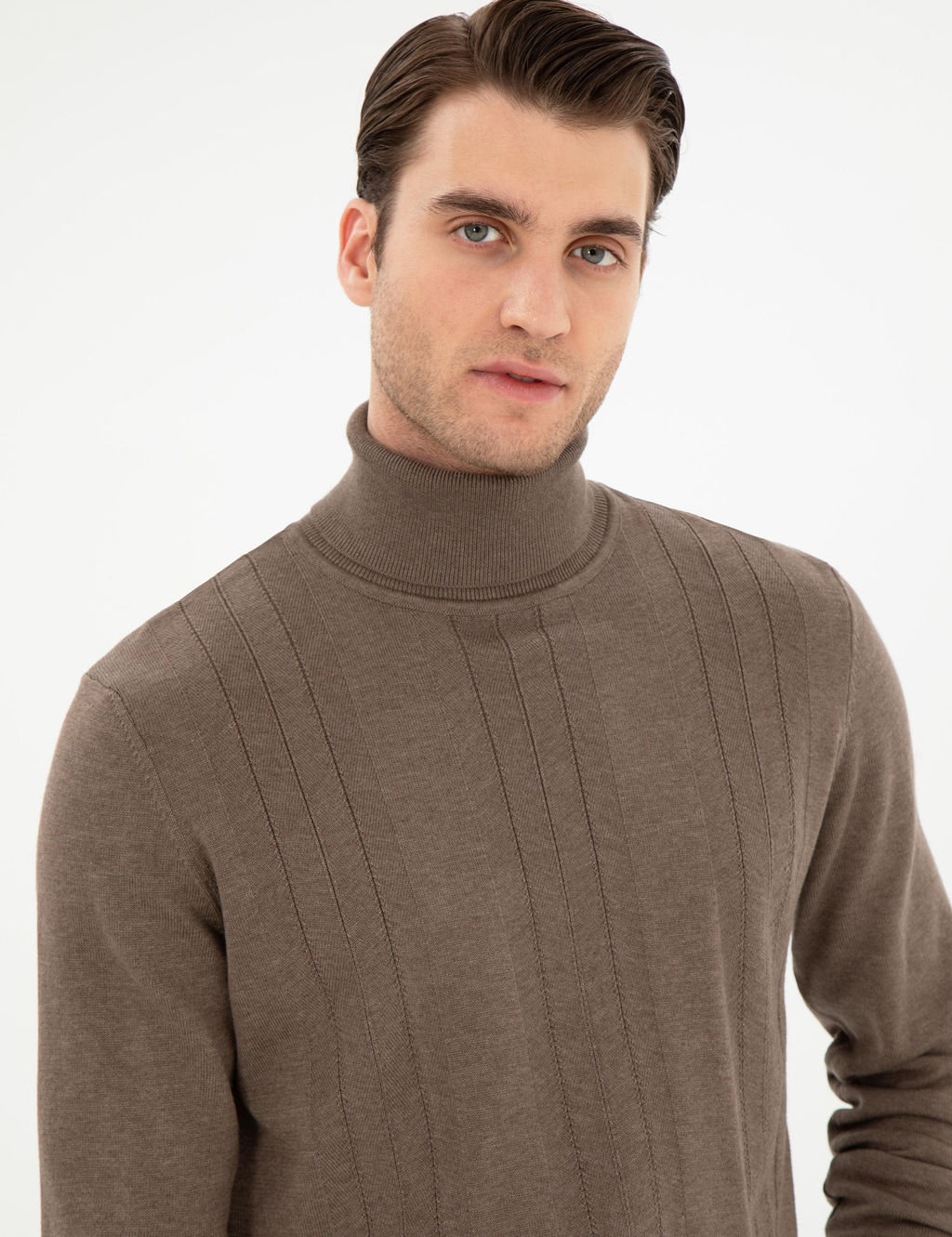 Vizon Melanj Slim Fit Bal_k__ Yaka Triko Kazak - Pierre cardin фото 2