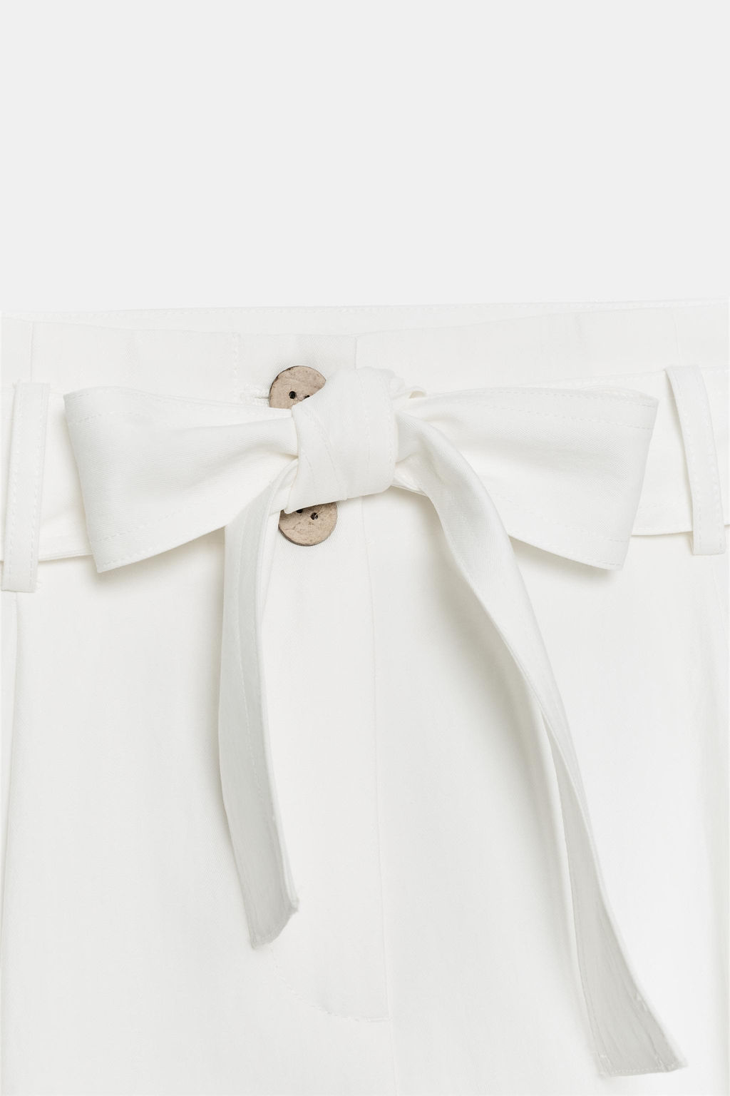BERMUDA CINTUR?N LAZADA / Blanco - Zara фото 9