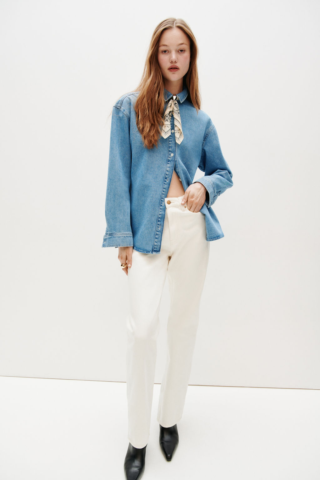 Camisa denim oversize - H&m фото 5