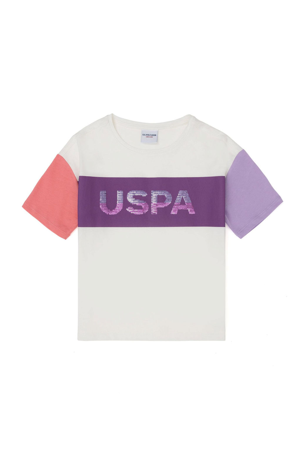 Футболка цвета экрю для девочки - U.s. polo assn фото 2