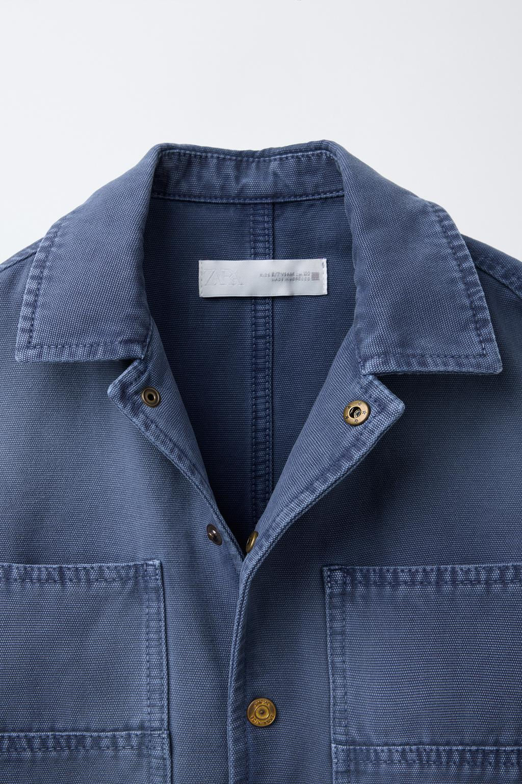 CANVAS OVERSHIRT - Zara фото 3