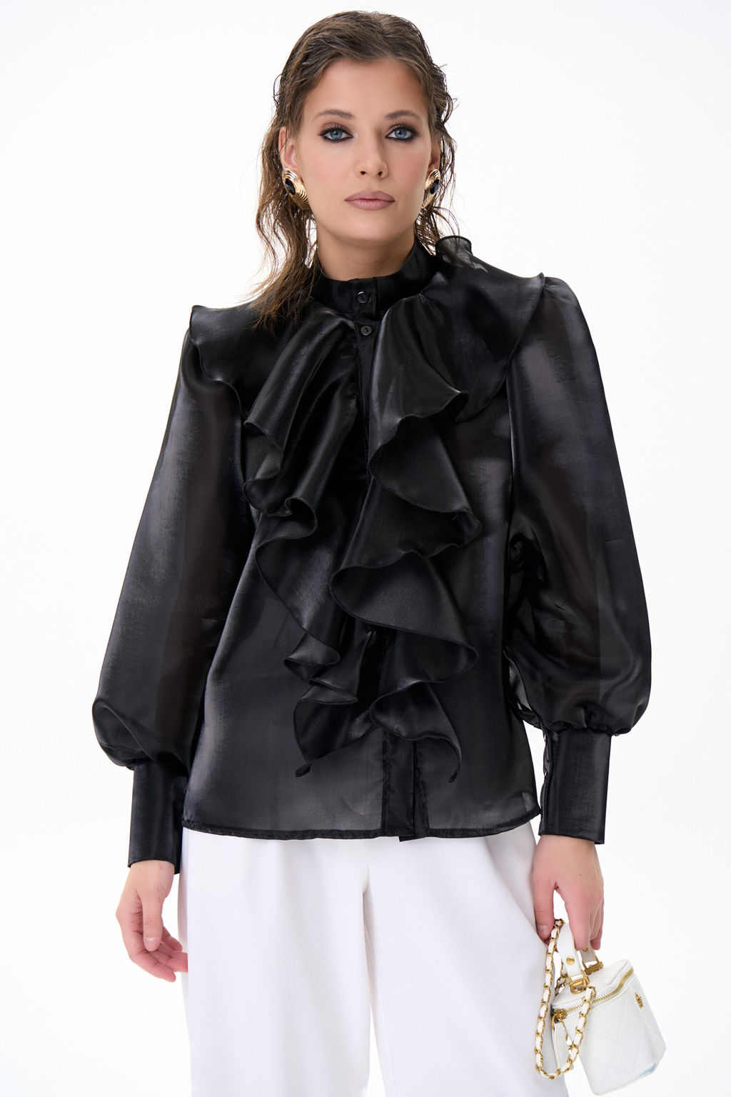 Рубашка Алиша (черный) - Эльза фото 15