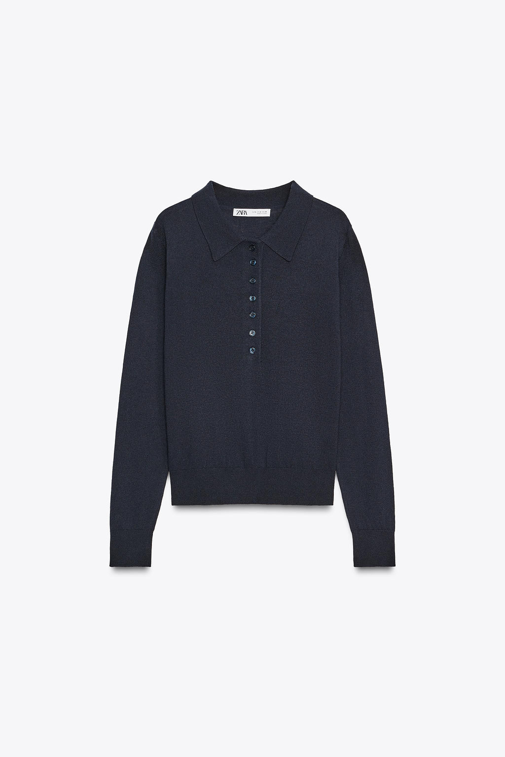 PLAIN KNIT POLO SHIRT - Zara фото 7