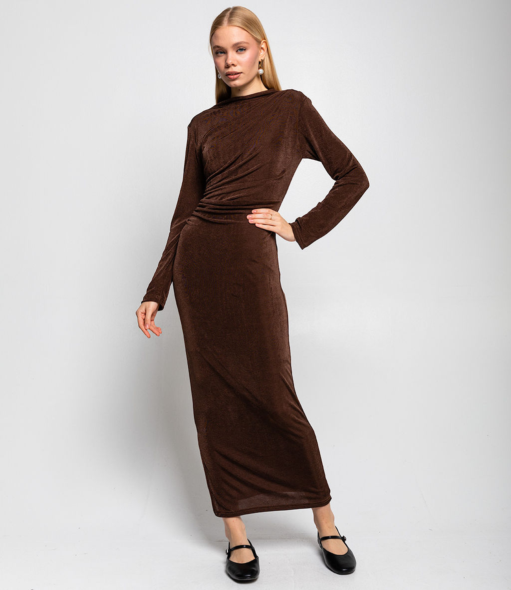 Платье #КТ1074, шоколадный - Dommod фото 2