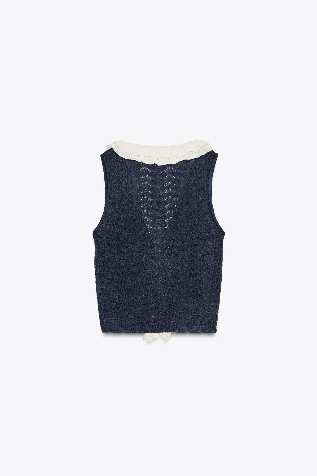 CONTRAST RUFFLE TOP - Zara фото 4