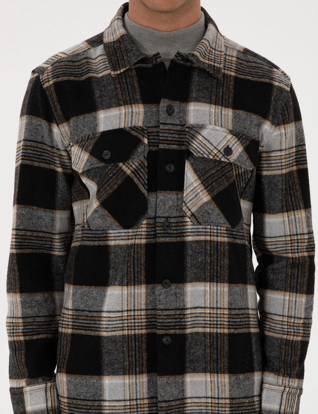 Siyah Comfort Fit Oduncu Uzun Kollu G_mlek - Pierre cardin фото 6