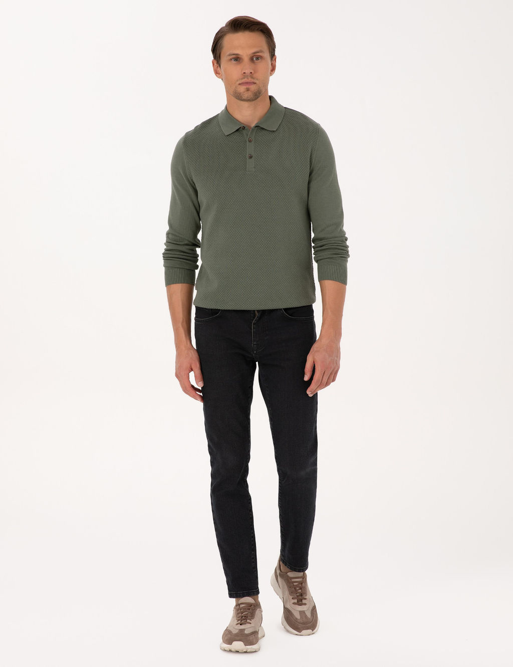 Duman Slim Fit Polo Yaka D__meli Triko Kazak - Pierre cardin фото 4