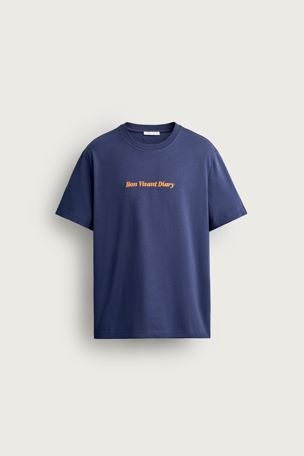 CAMISETA RELAXED FIT TEXTO BORDADO / Marino - Zara фото 6