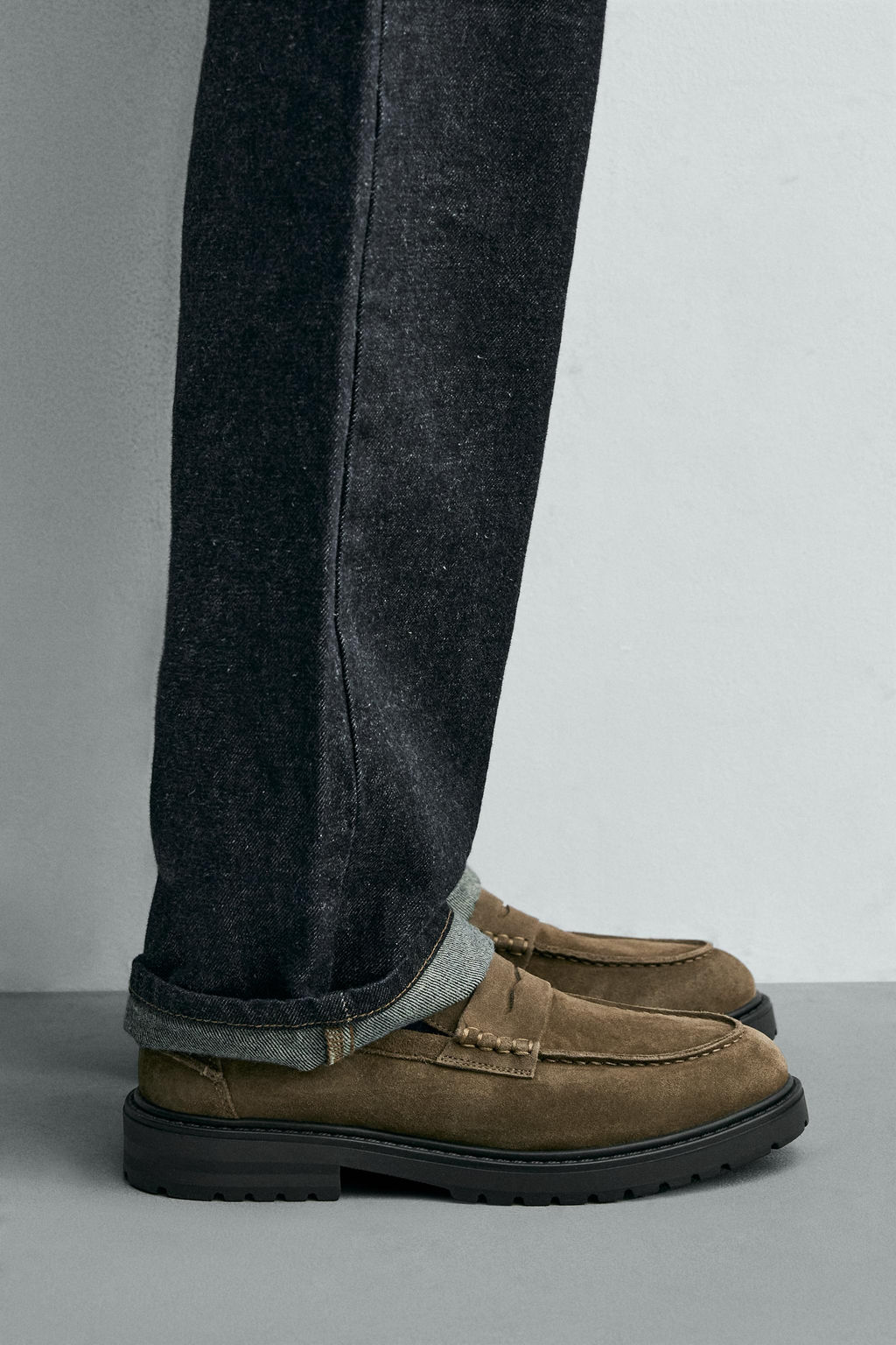 LEATHER TRACK PENNY LOAFERS - Zara фото 12