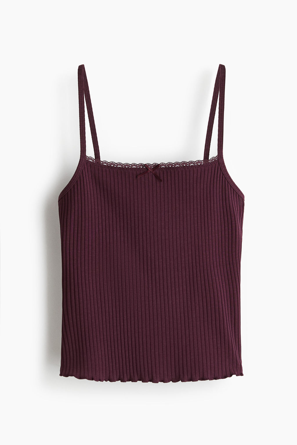 Top de tirantes con ribete de encaje - H&m фото 3