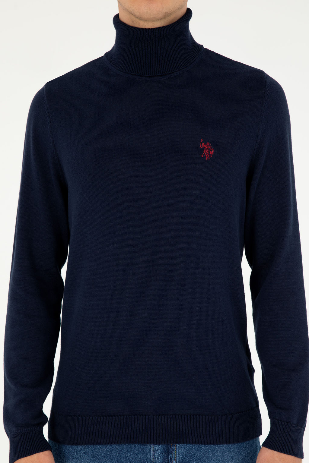 Свитер мужской U.S. Polo Assn хлопок темно-синий  фото 12