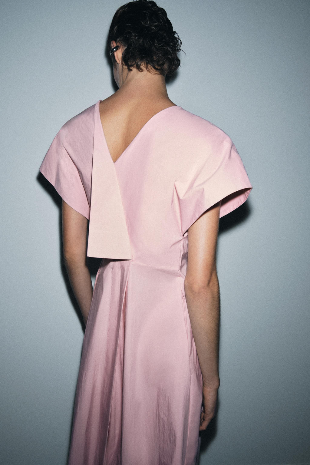 ZW COLLECTION POPLIN DRESS WITH PLEATS - Zara фото 4