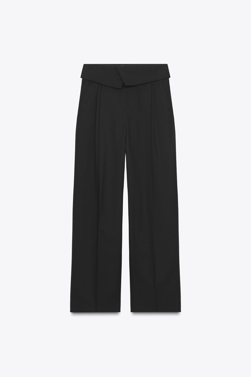 ZW COLLECTION WOOL TROUSERS WITH TURN-UP WAIST - Zara фото 7