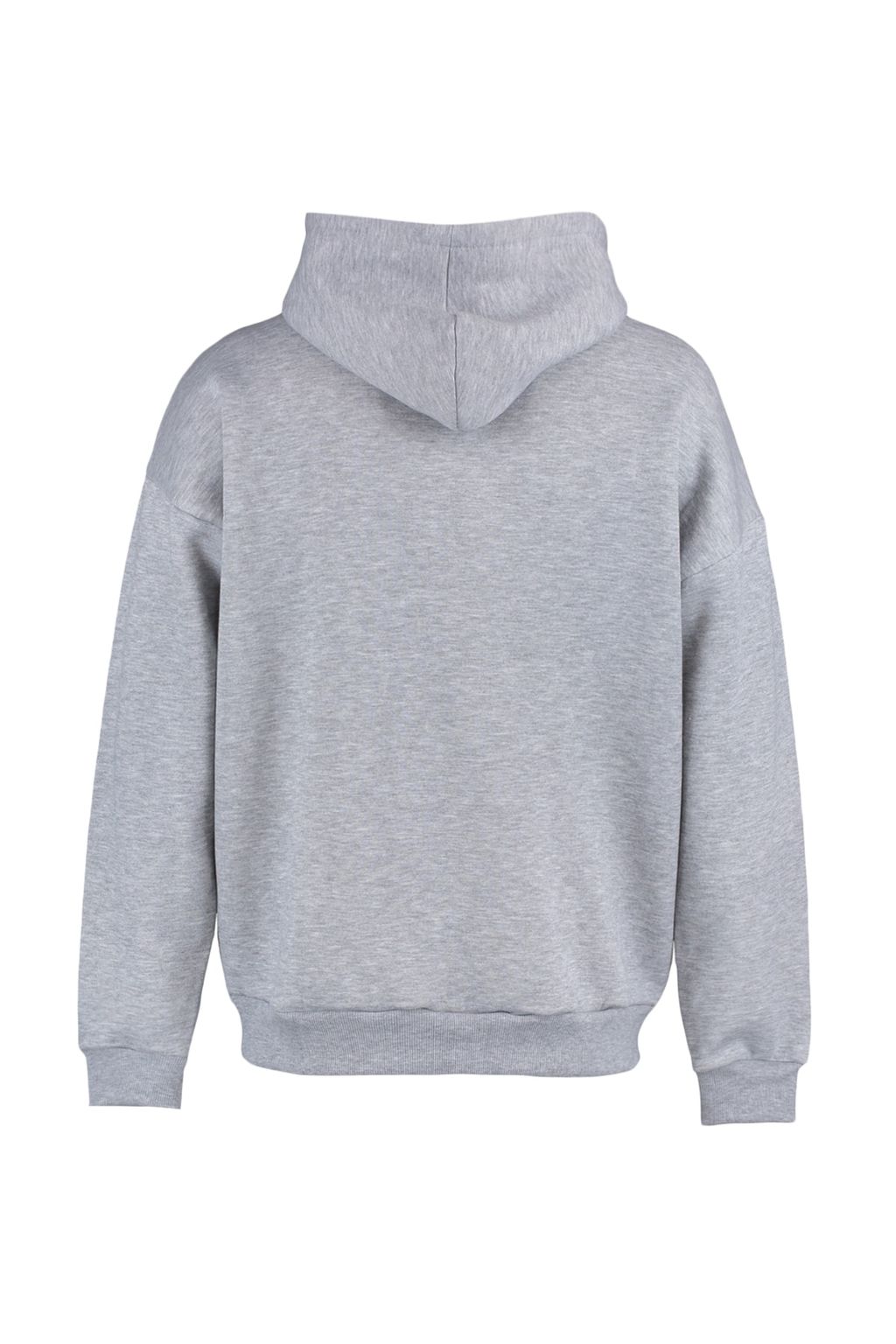 TRENDYOL MAN Kiremit Oversize/Genis Kesim Kapusonlu Ici Polar/S?cak Tutan Pamuk Unisex Sweatshirt TMNAW22SW1462