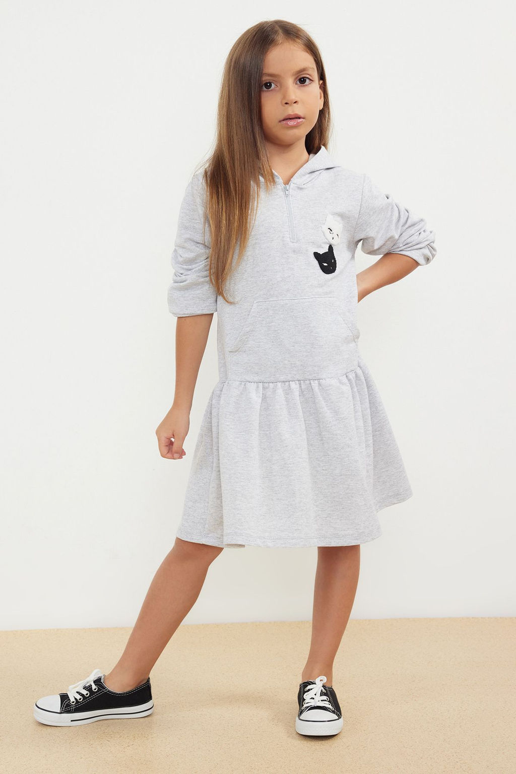 Pudra K?z Cocuk Regular Animal Orme Elbise TKDAW25EL00014 - Trendyolmilla фото 3