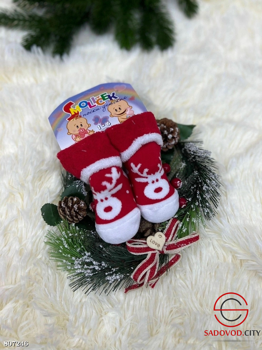 Носочки махровые Новый год