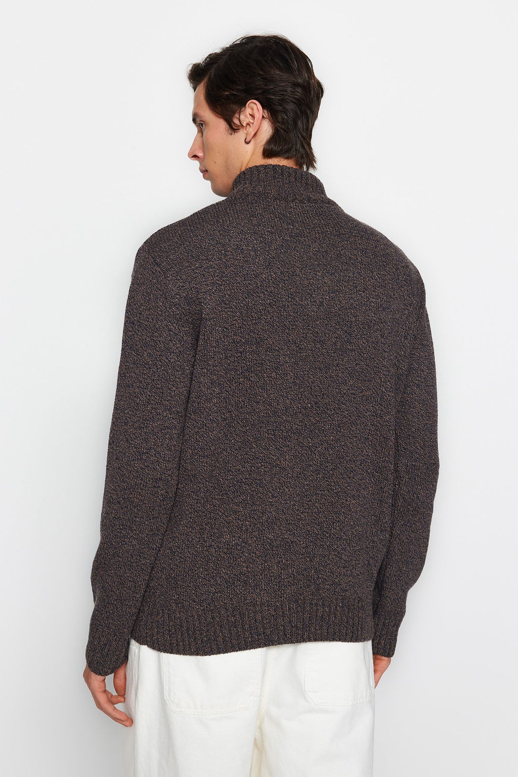 TRENDYOL MAN Vizon Casual Slim Fit Yunlu Yar?m Bal?kc? Dugmeli Triko Kazak TMNAW21KZ0394 - Trendyolmilla фото 24