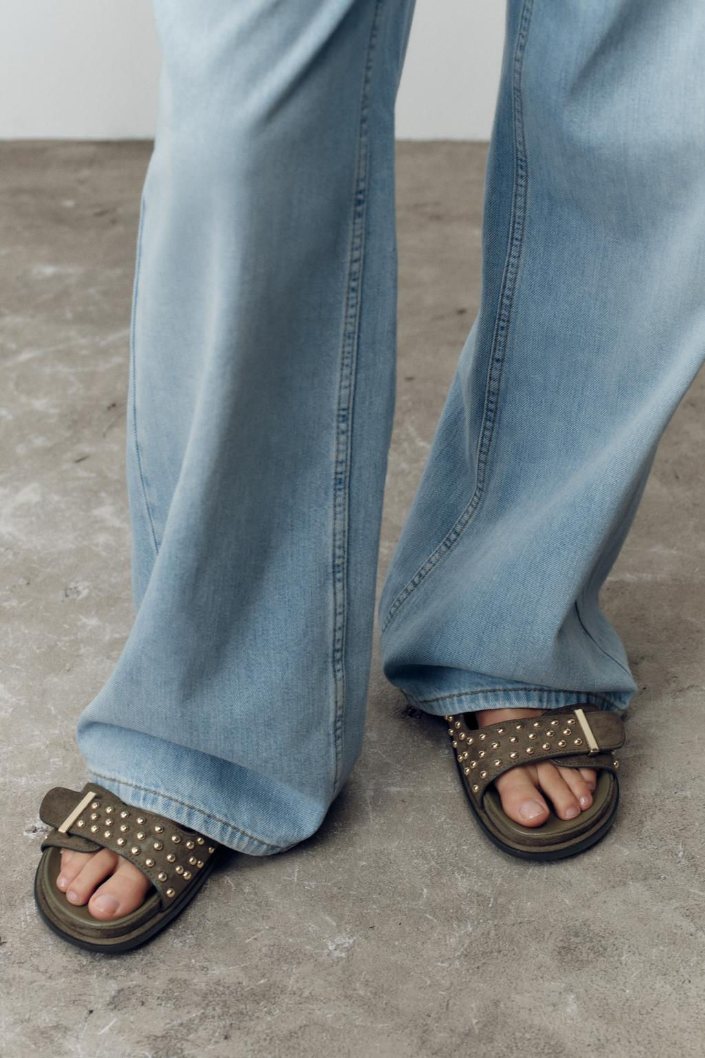 STUDDED BUCKLE SANDALS - Zara фото 2