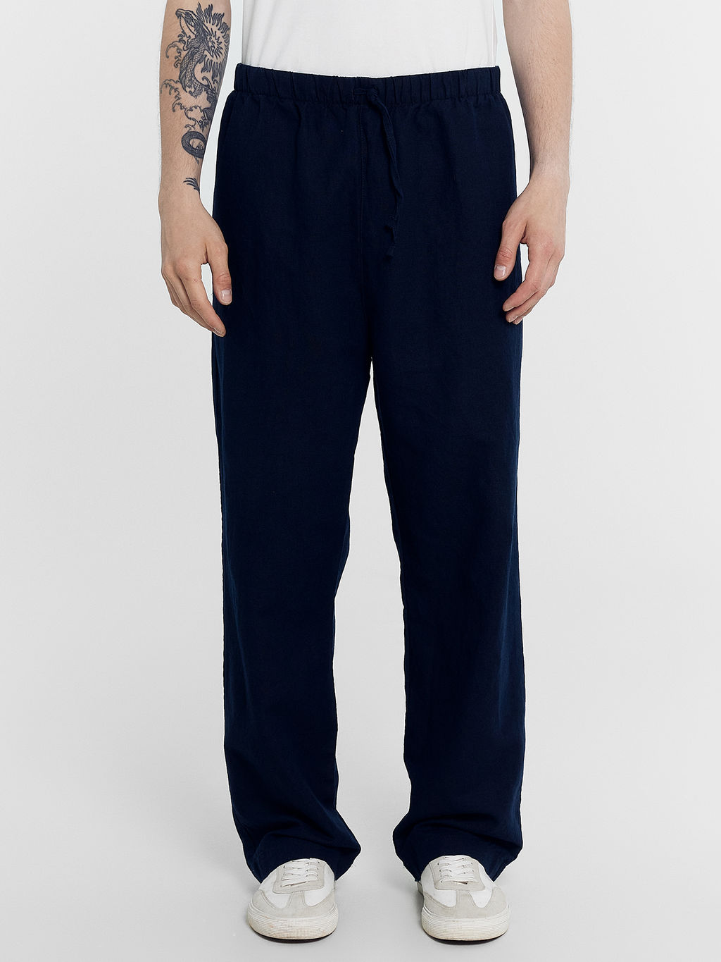 Брюки мужские темно-синие из хлопка и льна т.синий 181259-1 - Mark formelle фото 2