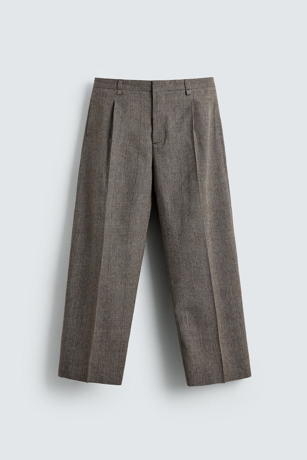 PANTAL?N RELAXED FIT CUADROS / Beige - Zara фото 7