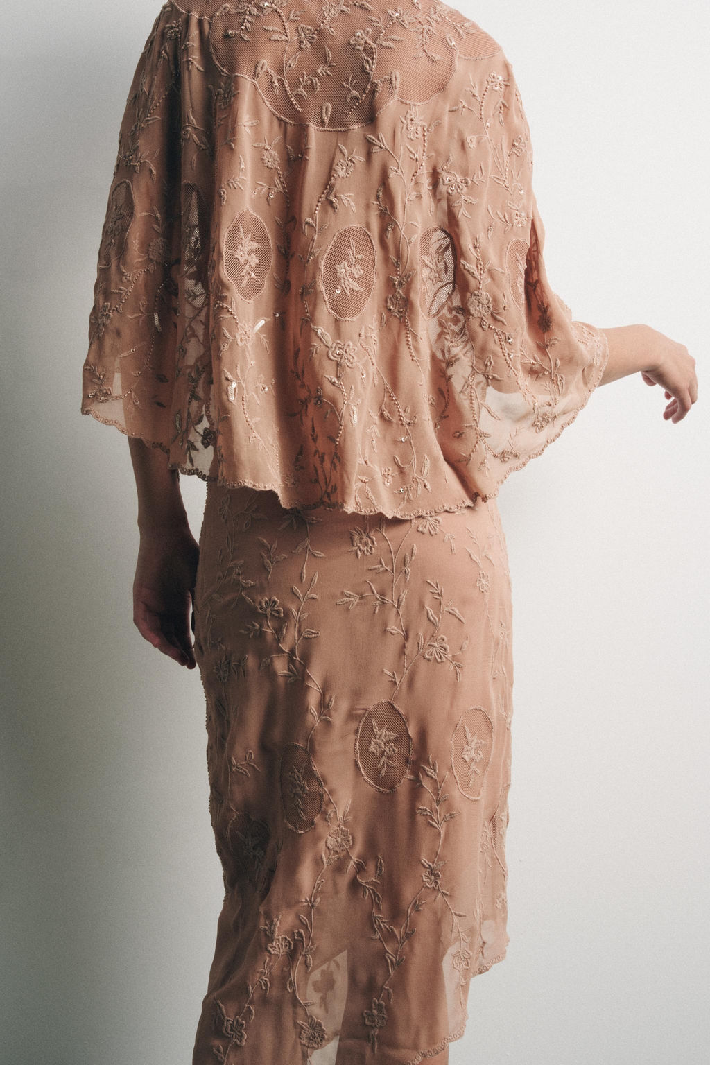 GEORGETTE SKIRT WITH EMBROIDERY AND BEADS - Zara фото 3