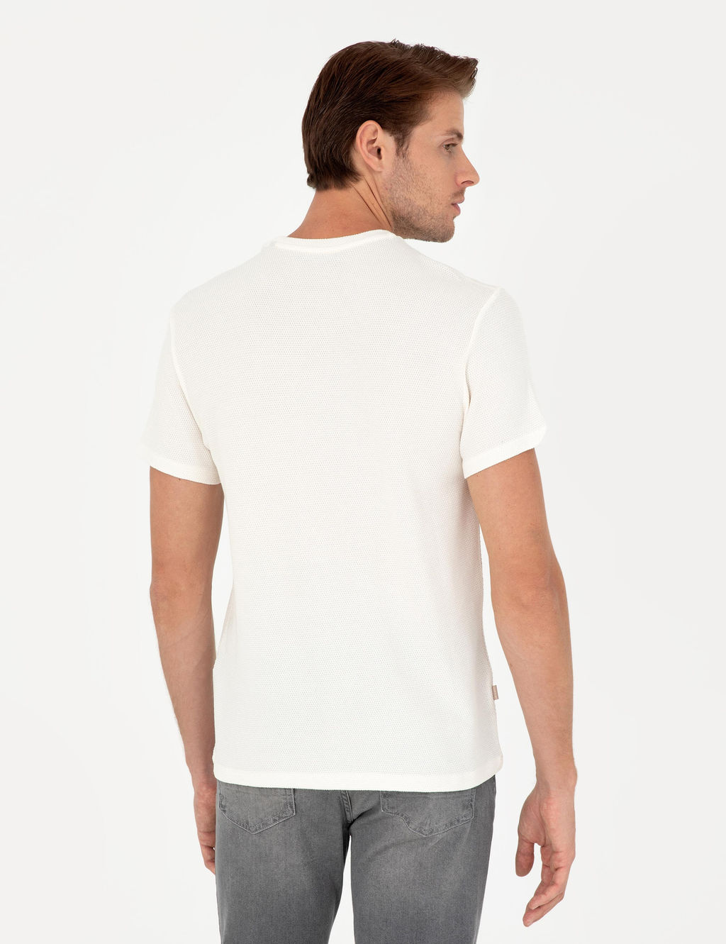Ekru Slim Fit Basic Ti__rt - Pierre cardin фото 12