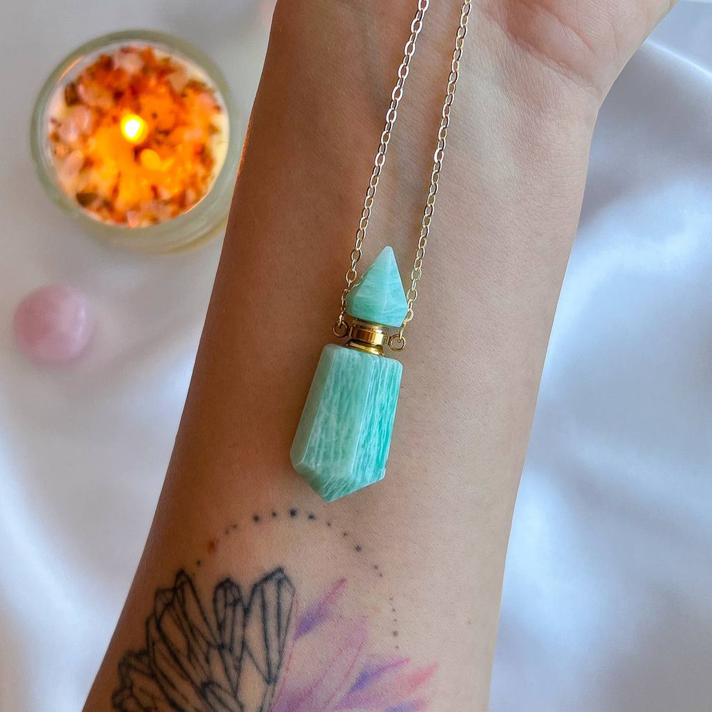 Кулон "Флакон" из Амазонита