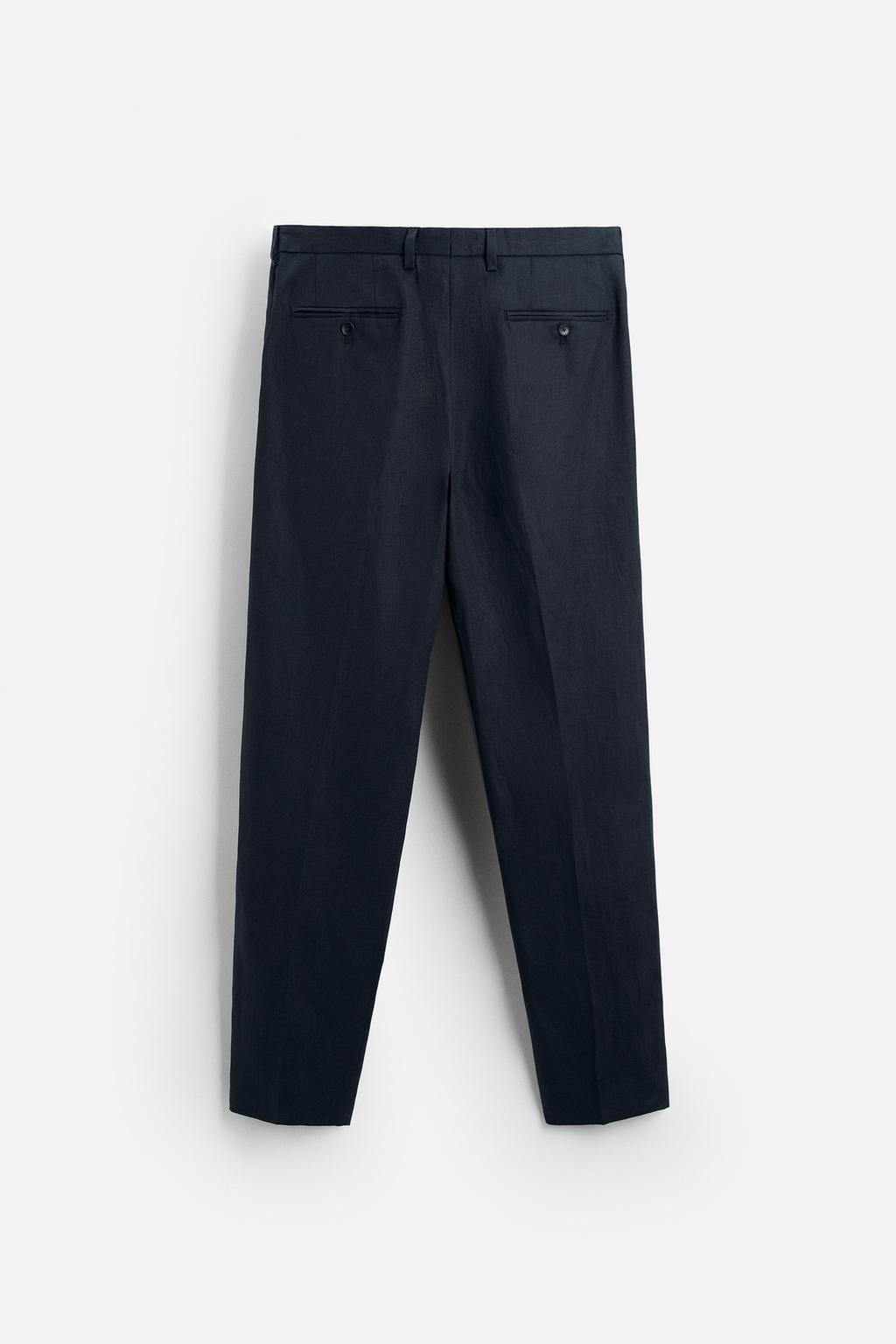 100% LINEN SUIT TROUSERS - Zara фото 23