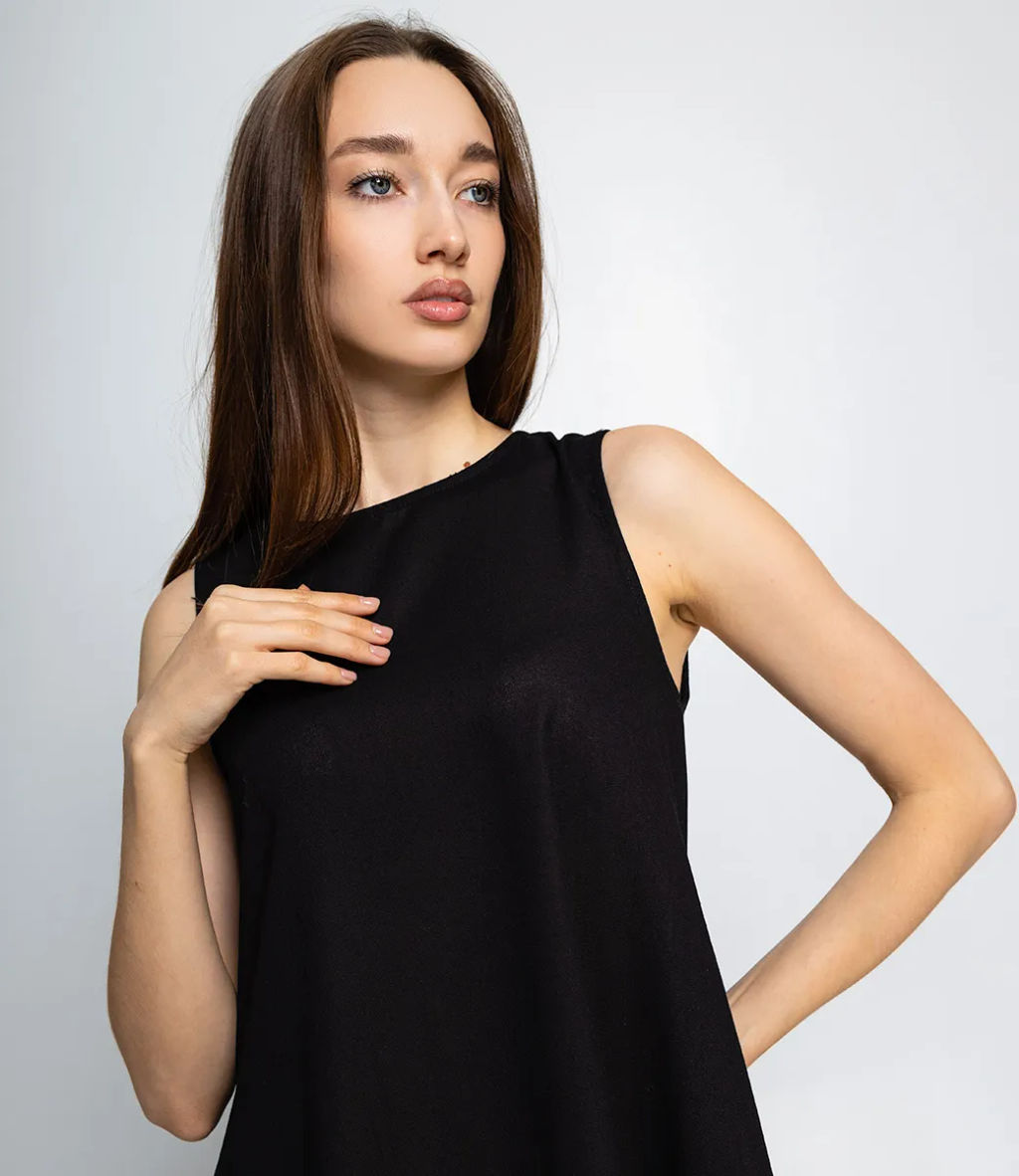 Платье #КТ2631, чёрный