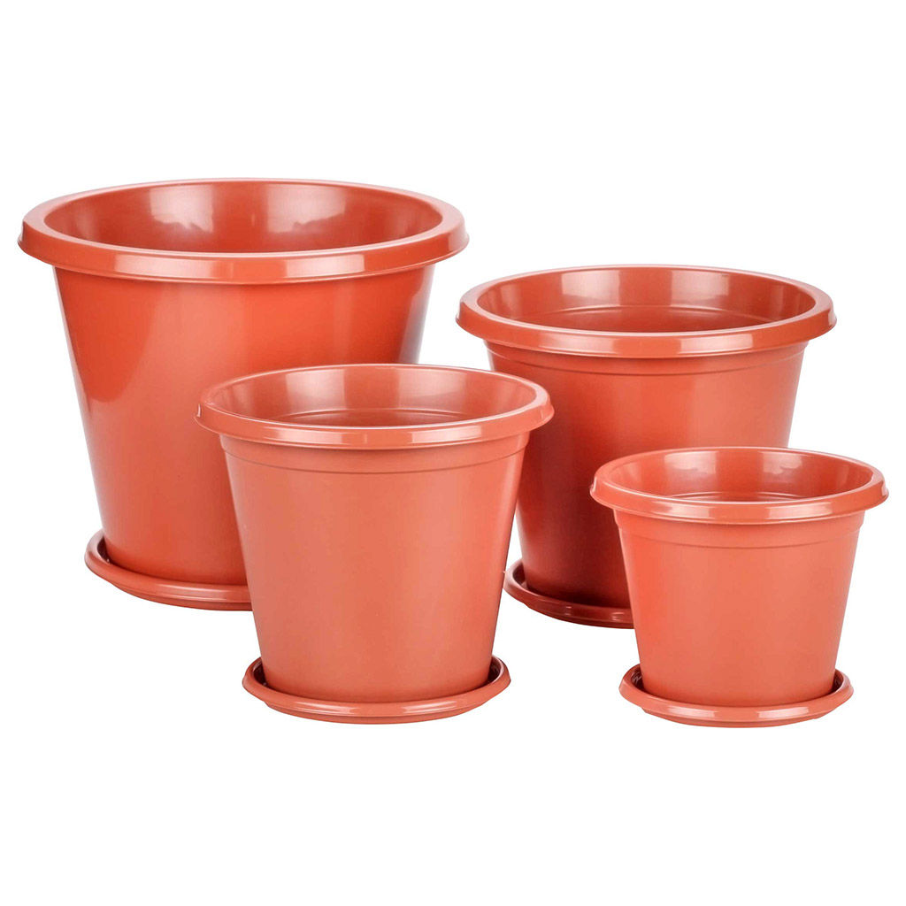 Горшок для цветов пластмассовый "Эконом" 2л, д17см, h16см (Россия)