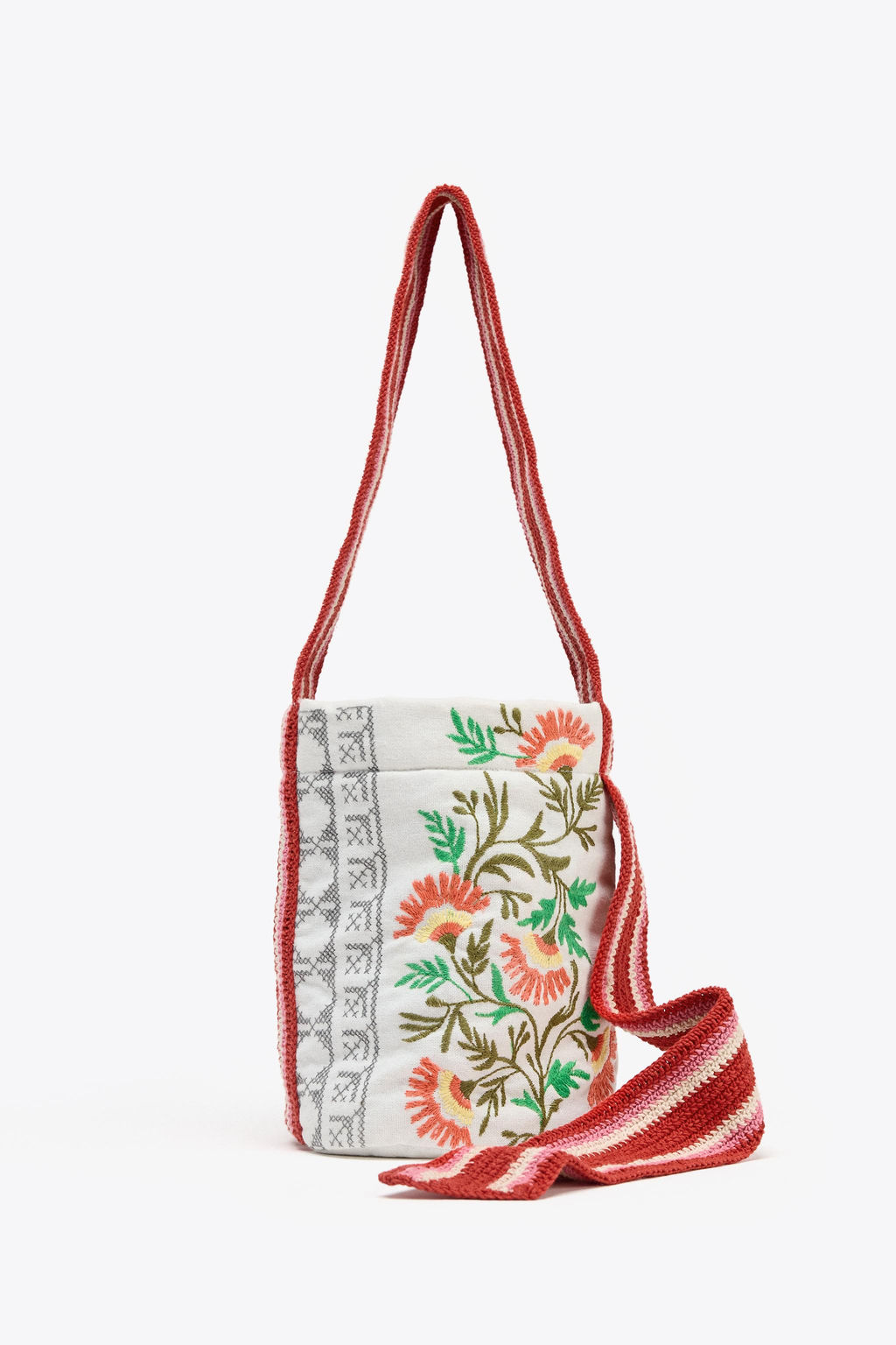 FANTASY FABRIC MINI BUCKET BAG - Zara фото 7