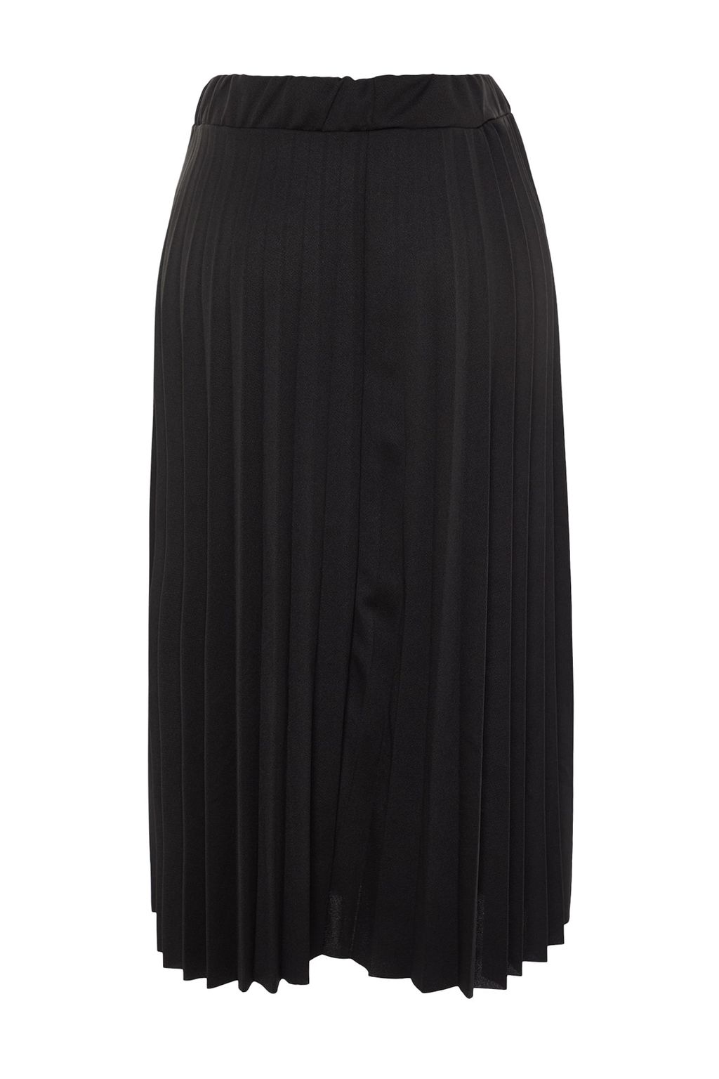 TRENDYOLMILLA Siyah Klos Yuksek Bel Midi Piliseli Smart Krep Orme Etek TWOSS23ET00048  фото 8