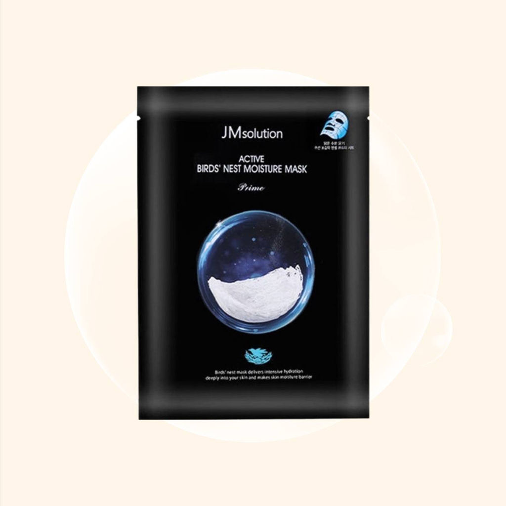 Маска тканевая ультратонкая с ласточкиным гнездом JMSOLUTION Active Birds Nest Moisture Mask Prime, 30ml