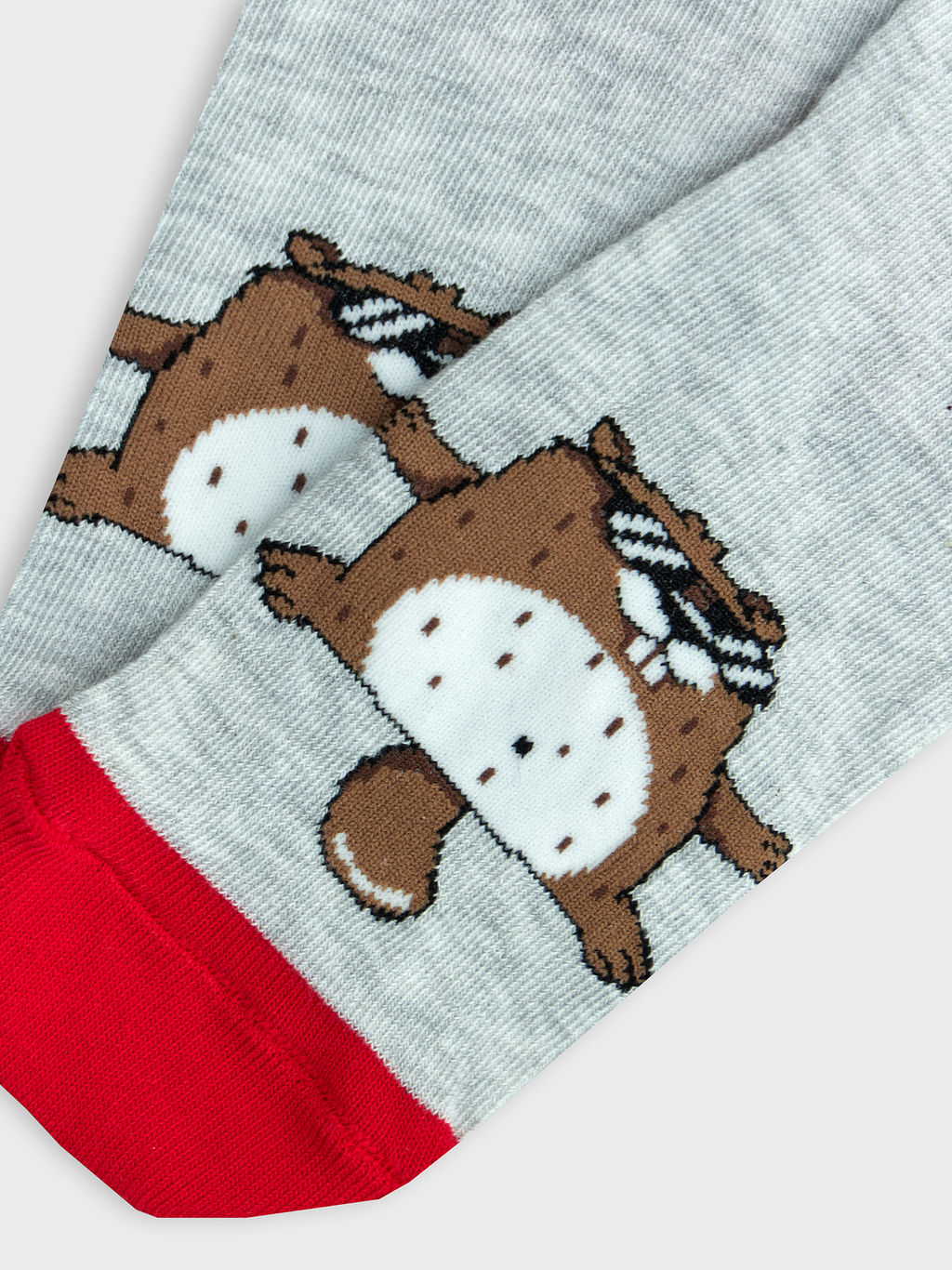 Цена за 5 пар! Носки детские серые с рисунком в виде забавного сурка - Mark formelle фото 5