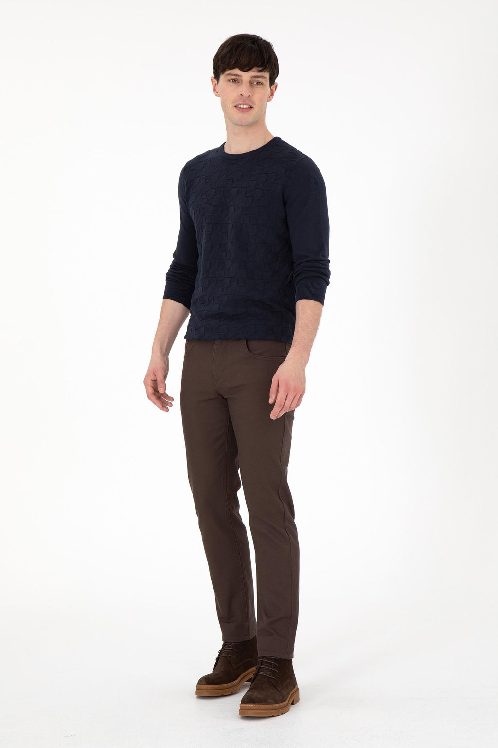 Мужские коричневые брюки из плотной ткани Неожиданная скидка в корзине - U.s. polo assn фото 3