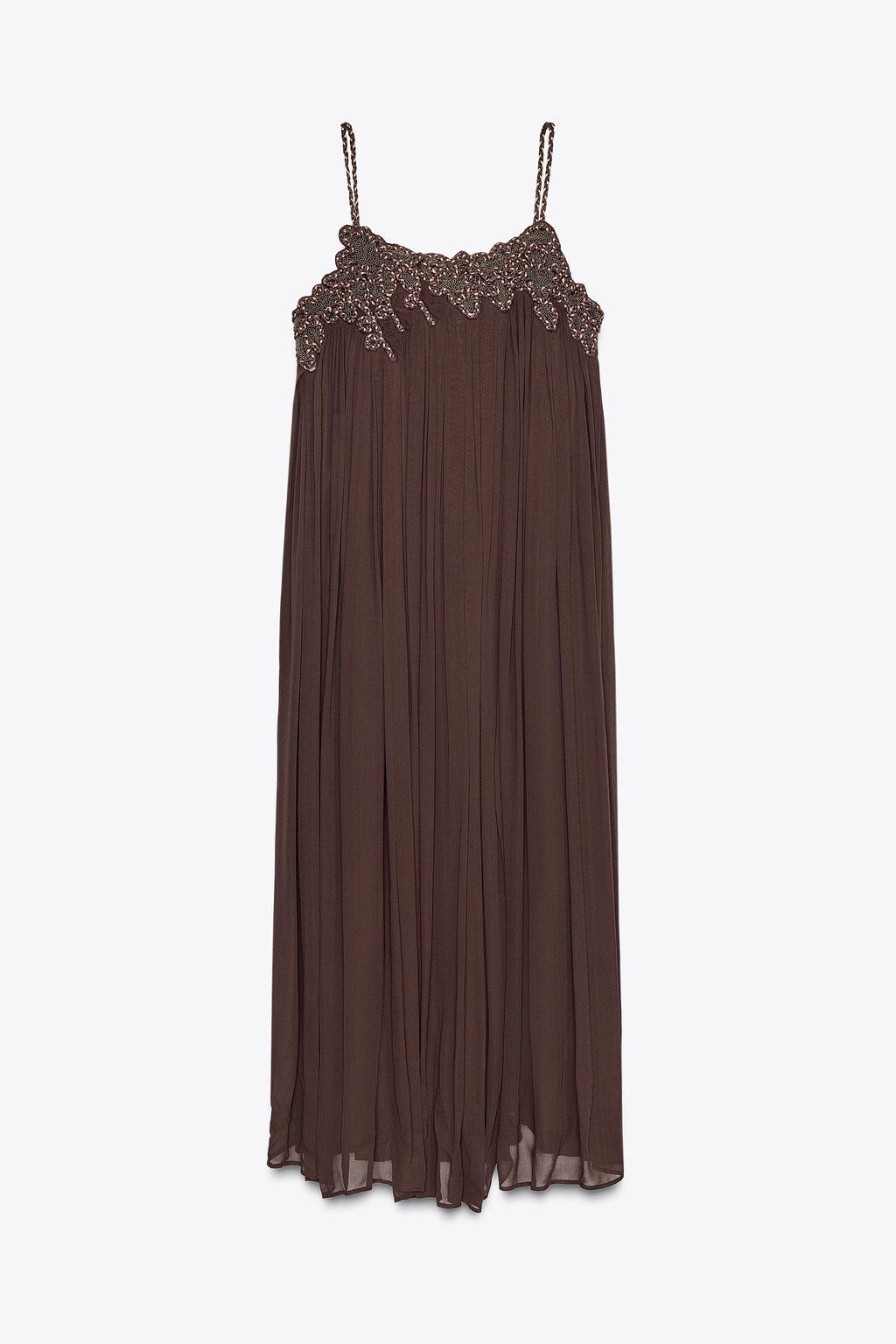 ZW COLLECTION LONG EMBROIDERED DRESS - Zara фото 14