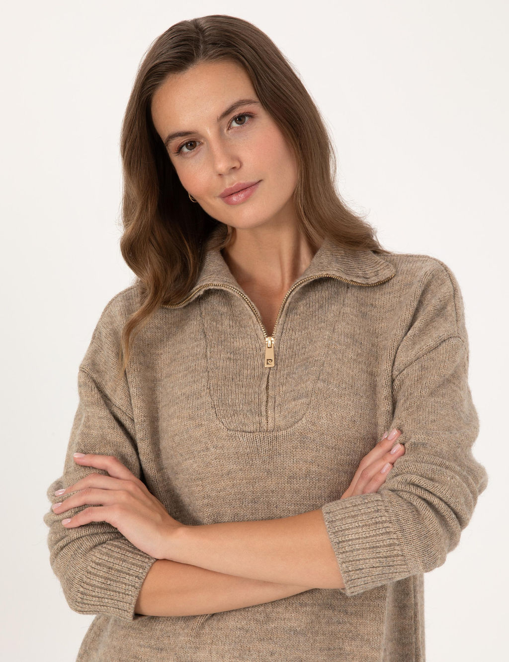 Vizon Comfort Fit Fermuarl_ Dik Yaka Kazak - Pierre cardin фото 2