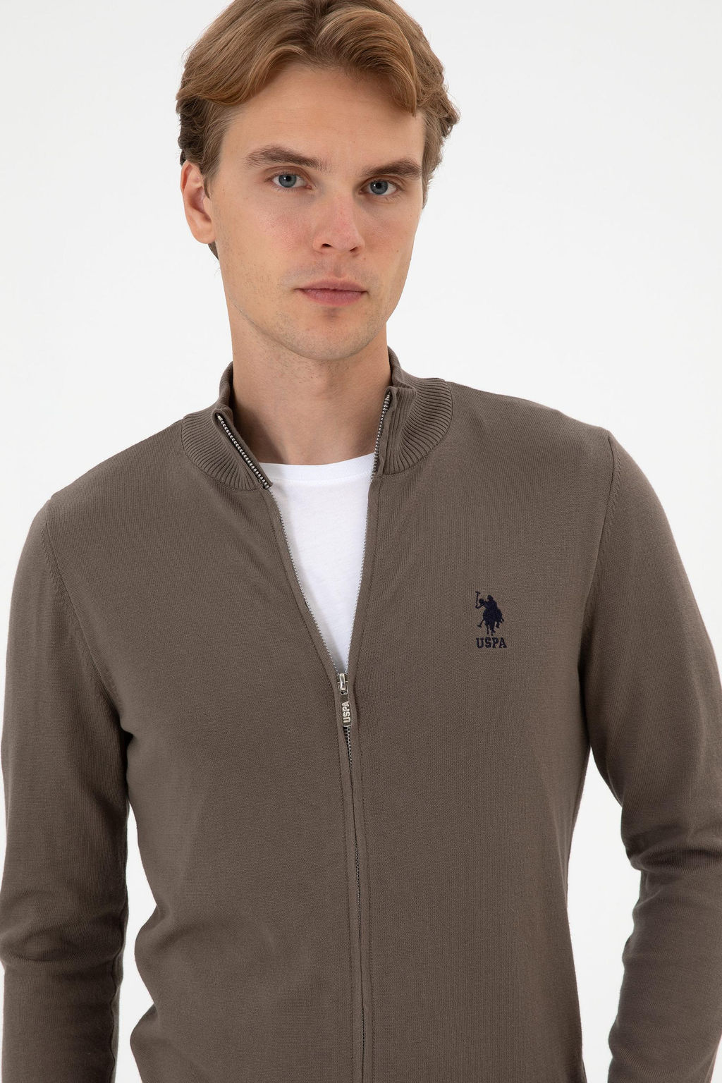 Erkek Slim Fit Vizon Triko H_rka - U.s. polo assn фото 2